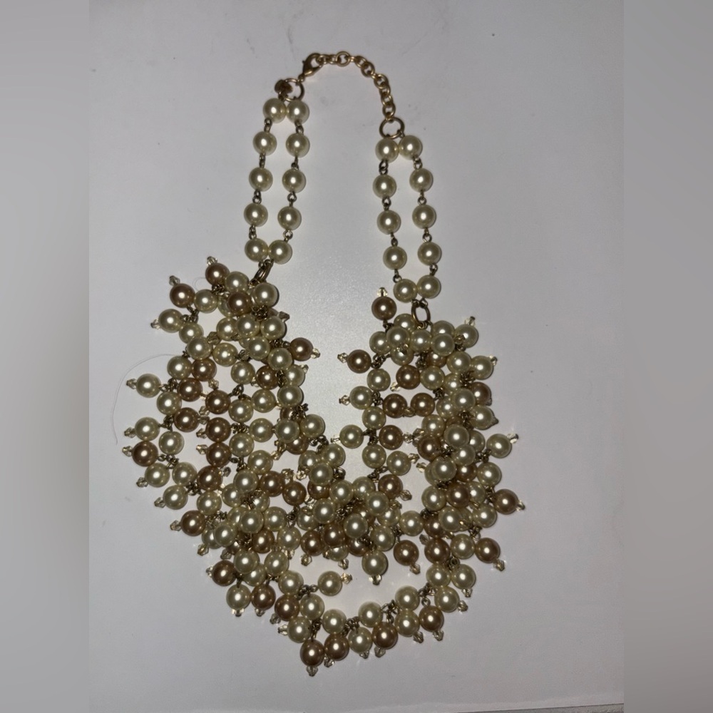 Stella & Dot Sophia pearl bib choker neck